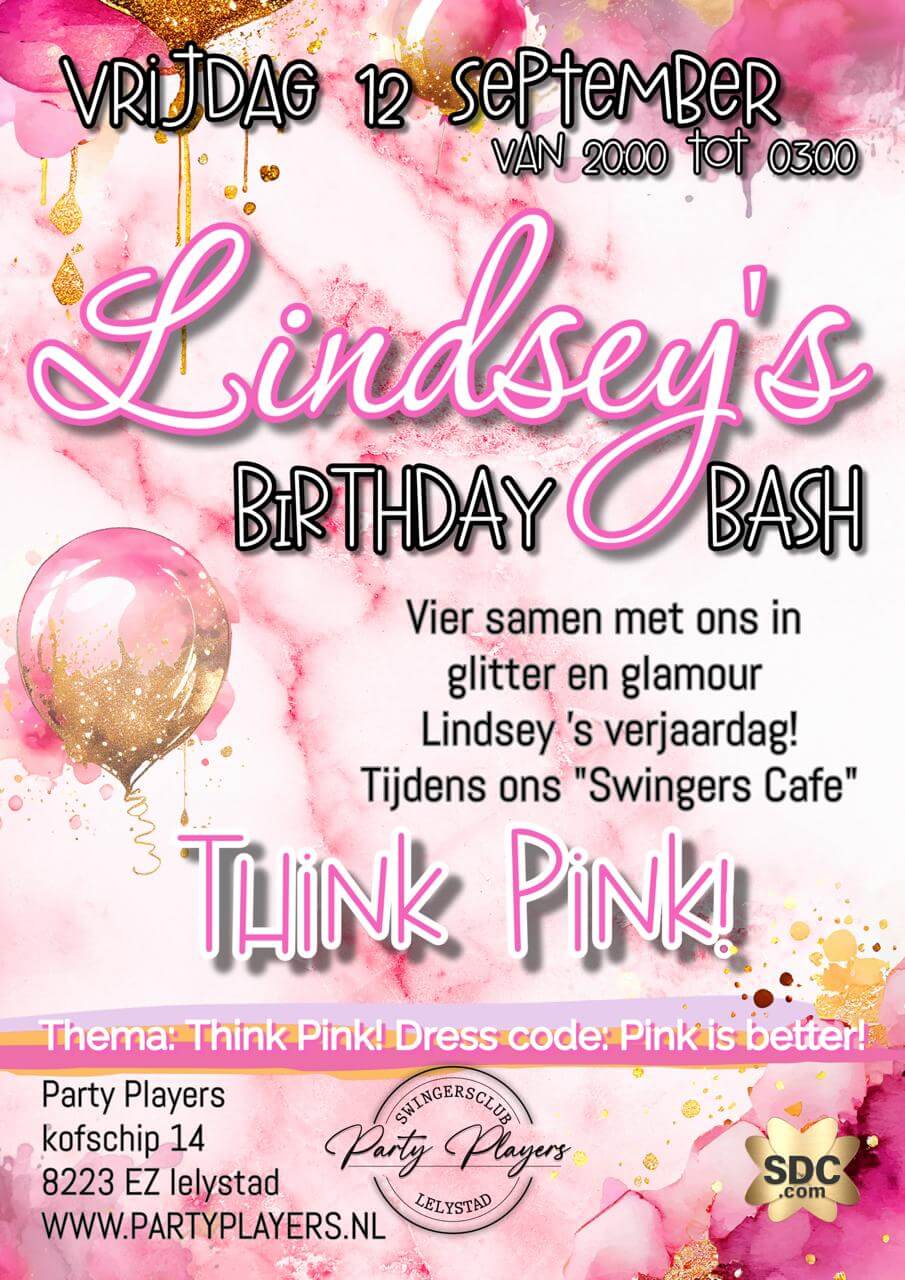 B-DAY BASH LINDSEY: THINK PINK!